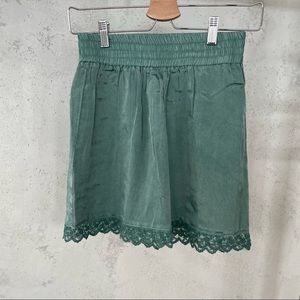 Silky green skirt System Action Barcelona